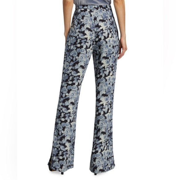 Cinq à Sept Claire Floral Wide Leg Pants, Slate Multi - Picture 2 of 13